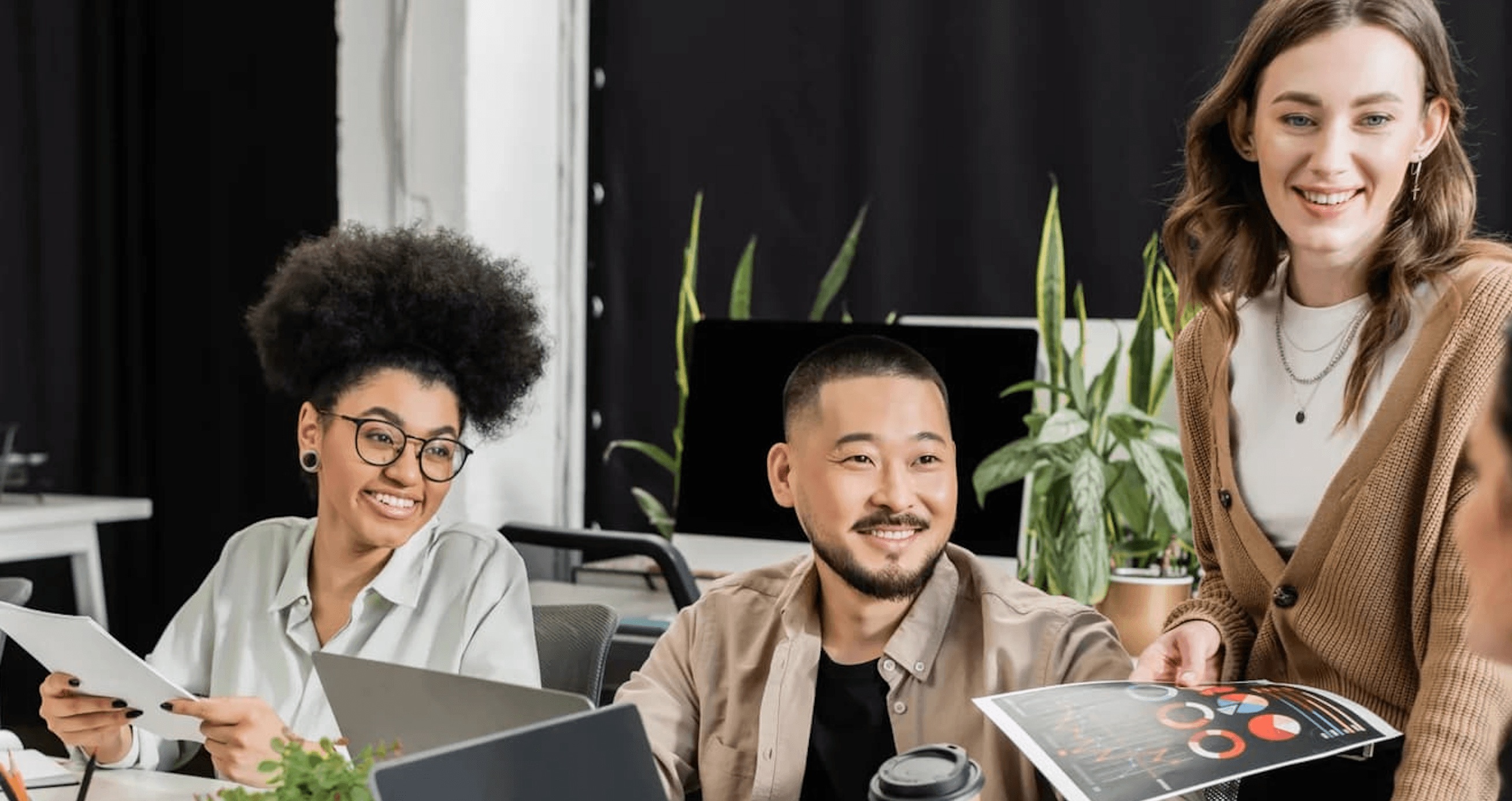 Diverse hiring team collaborating on candidate decisions